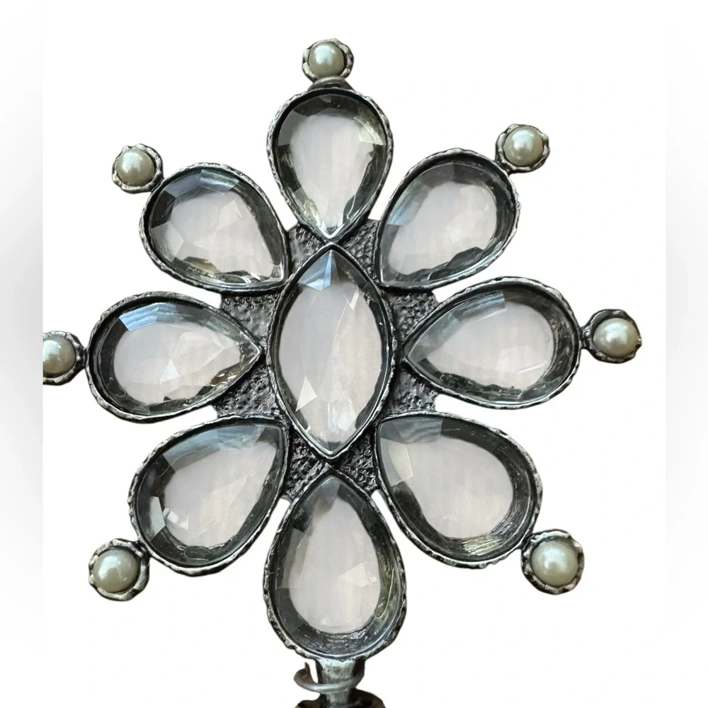 POTTERY BARN Crystal Flower Bottle Stopper